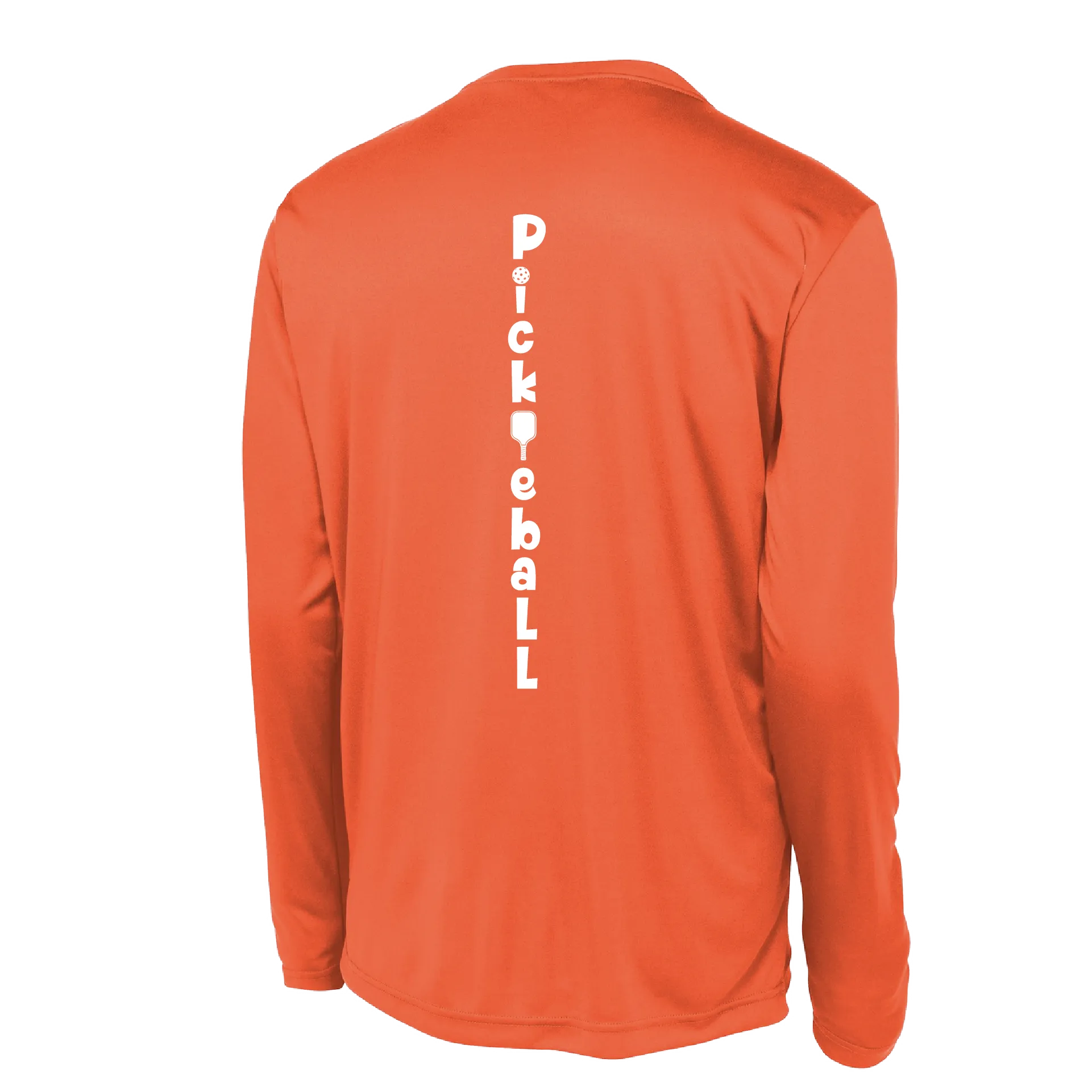 Pickleball (Vertical) Customizable | Men's Long Sleeve Athletic Pickleball Shirt | 100% Polyester