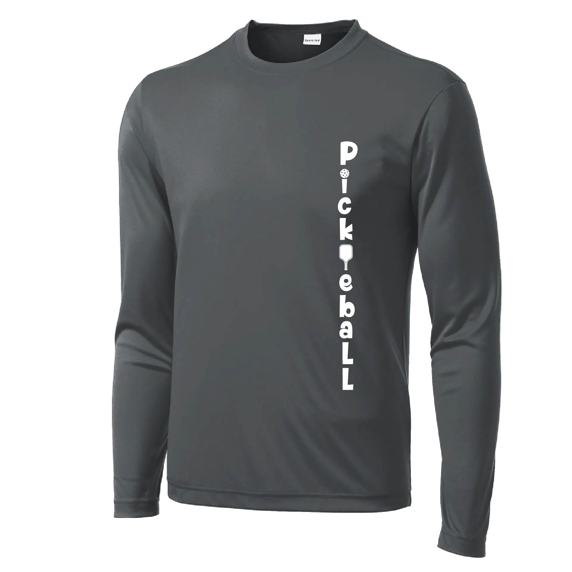 Pickleball (Vertical) Customizable | Men's Long Sleeve Athletic Pickleball Shirt | 100% Polyester