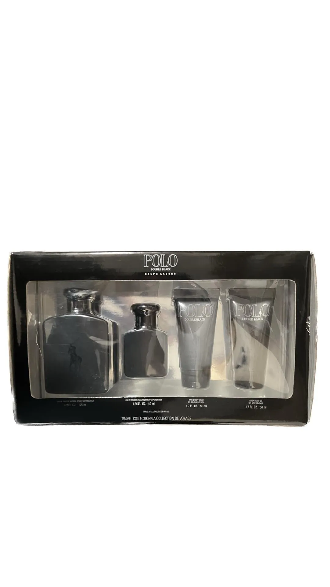 Polo Double Black 4.2 oz  5pc Gift Set By Ralph Lauren