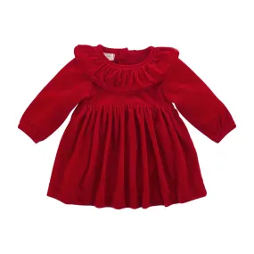 Red Velvet Dress  - 4T