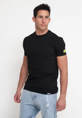 Round Neck T-Shirt - Black/Yellow