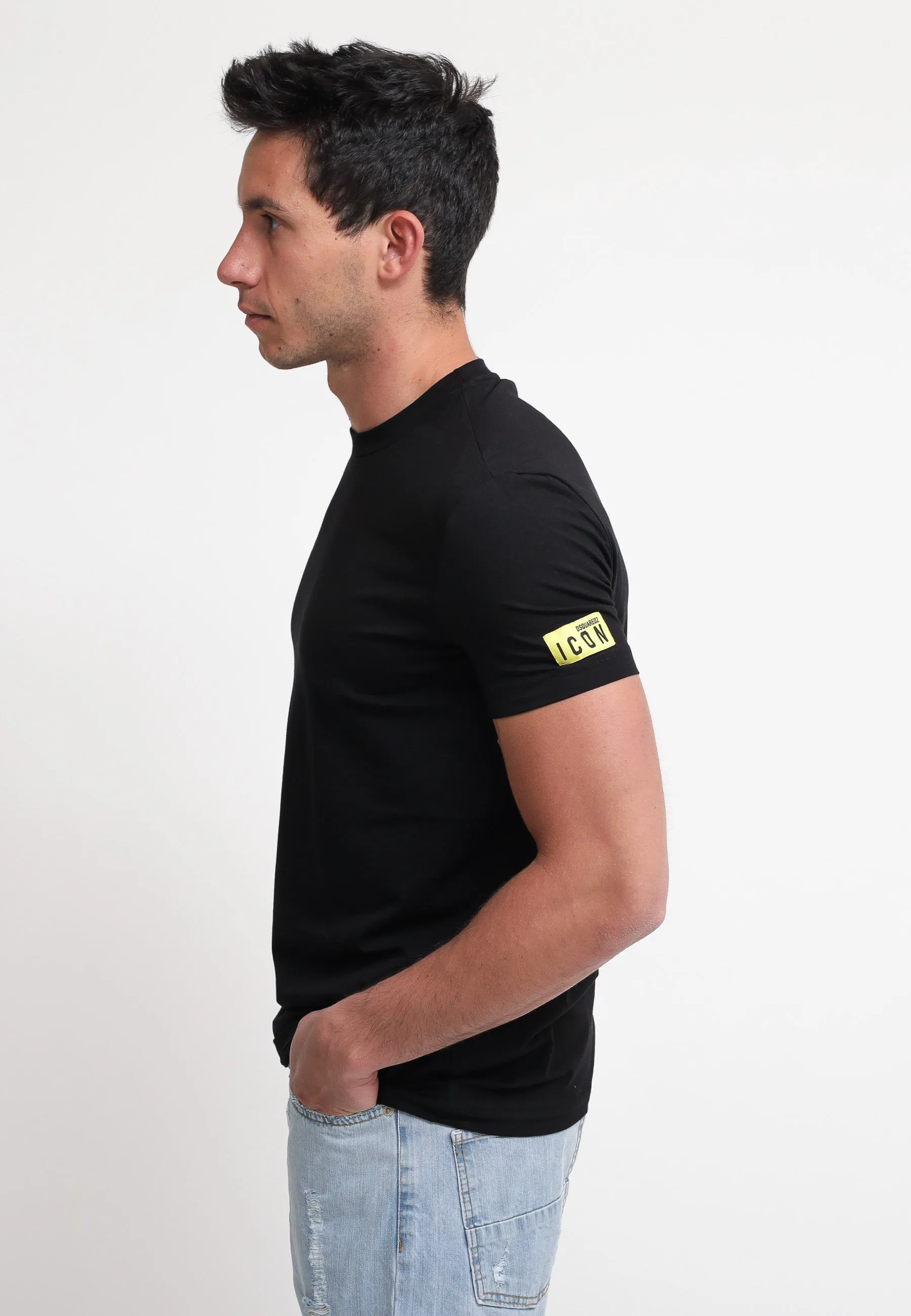 Round Neck T-Shirt - Black/Yellow