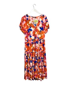 Size 14 - Mister Zimi Pink and Blue Floral Midi Dress