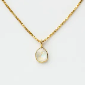 Sofia Slice Necklace with Moonstone