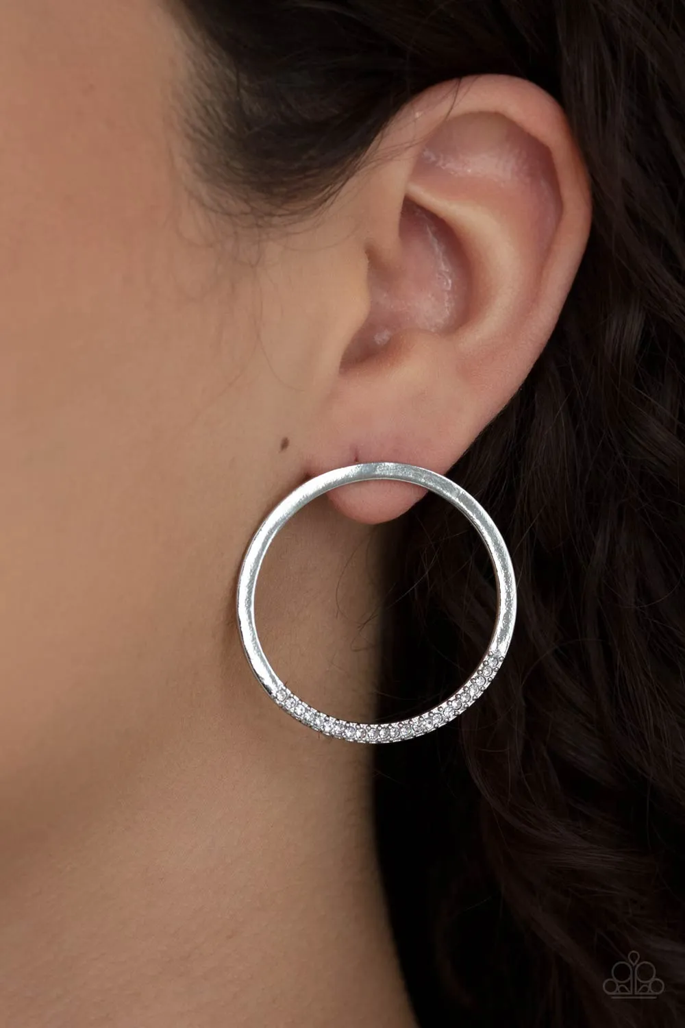 Spot On Opulence White-Earrings