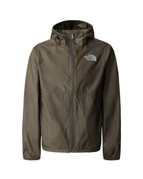 The North Face windproof jacket for boys Wind Jacket New Taupe NF0A82D821L green