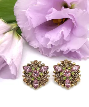 【USA輸入】ヴィンテージ AVON フローラル ビジュー ピアス/Vintage AVON Floral Bijou Post Earrings