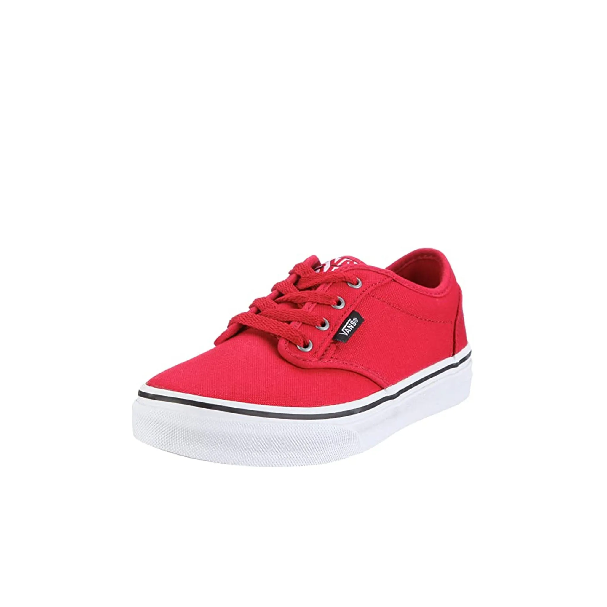 Vans Atwood Lace-Up Red Canvas Kids Plimsolls VKI514A