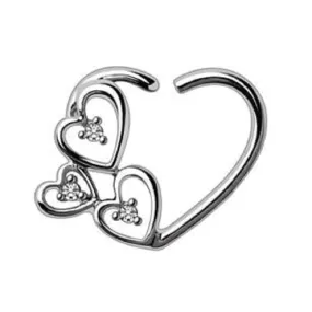 WILDKLASS 316L Stainless Steel Love in The Air Heart Cartilage Earring